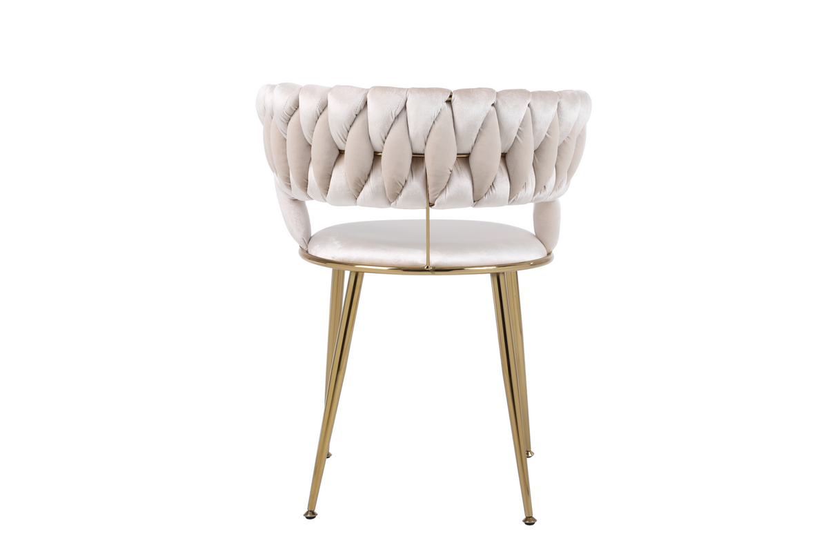 Camellia Cream & Gold Waiting/ Dining Chair