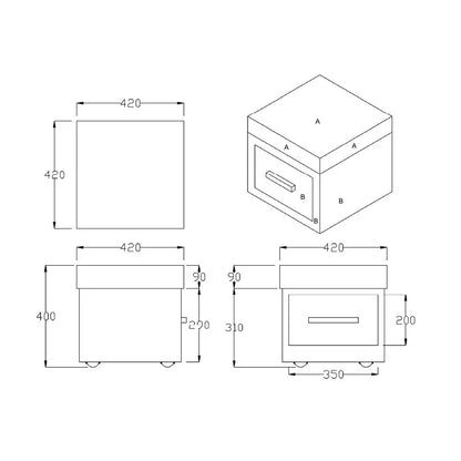 REM Plaza Pedi Stool