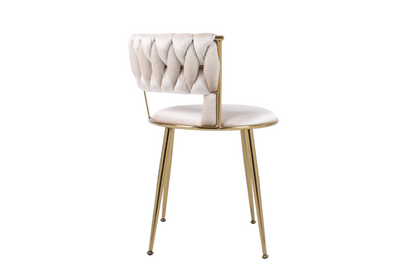 Camellia Cream & Gold Waiting/ Dining Chair