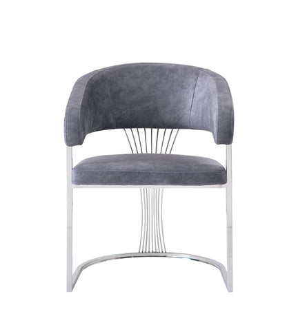Porado Chair - Velvet - Elegant Gold Metal Frame Tub Chair
