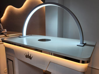 Desk Light Half Moon Lamp - White - Professional LED Nail Desk Light