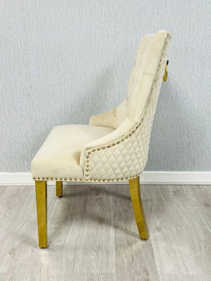 Majestic Ring Knocker Chair - Gold Range