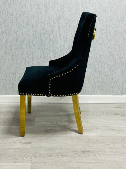 Majestic Ring Knocker Chair - Gold Range