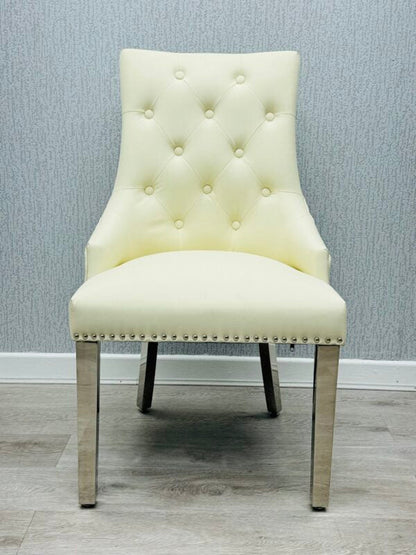 Majestic Lion Knocker Chair - PU Faux Leather