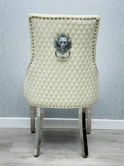 Majestic Lion Knocker Chair - PU Faux Leather
