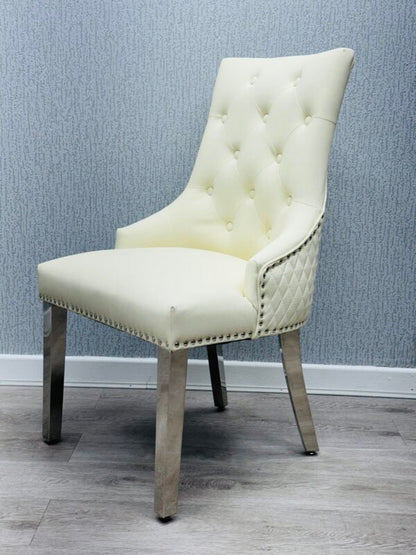 Majestic Lion Knocker Chair - PU Faux Leather