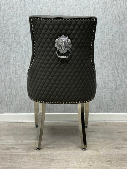 Majestic Lion Knocker Chair - PU Faux Leather
