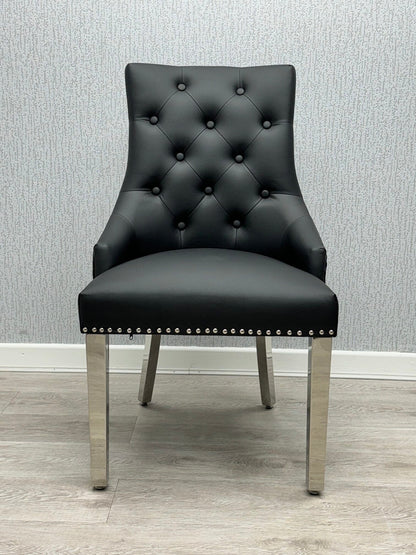 Majestic Lion Knocker Chair - PU Faux Leather