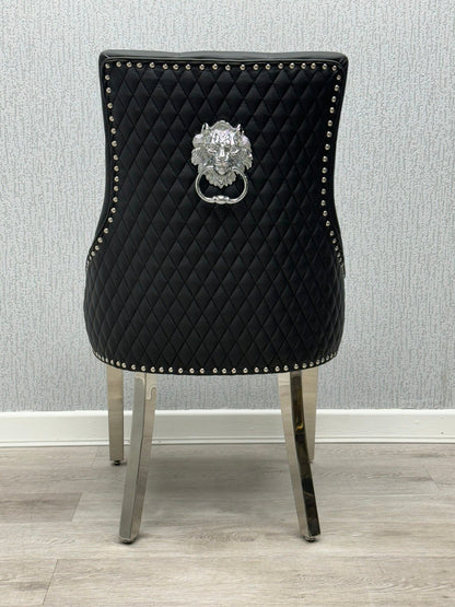 Majestic Lion Knocker Chair - PU Faux Leather