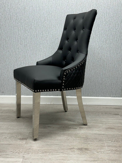 Majestic Lion Knocker Chair - PU Faux Leather