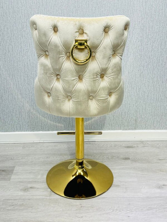 Salon Chair Victoria Breakfast Stools Gold With Ring Knocker
