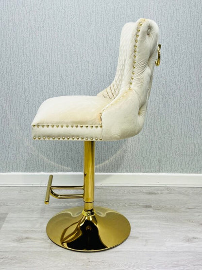 Salon Chair Victoria Breakfast Stools Gold With Ring Knocker
