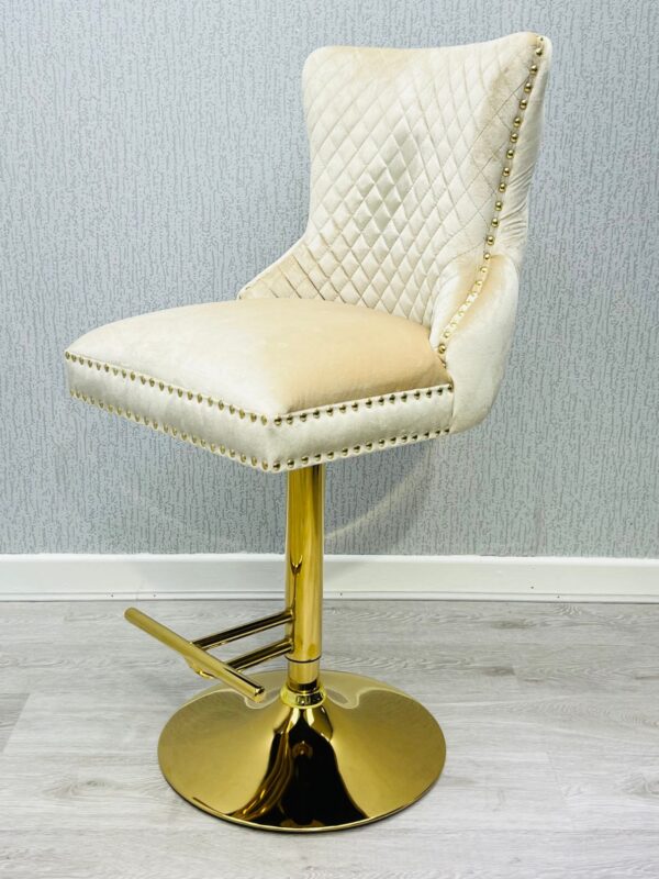 Salon Chair Victoria Breakfast Stools Gold With Ring Knocker