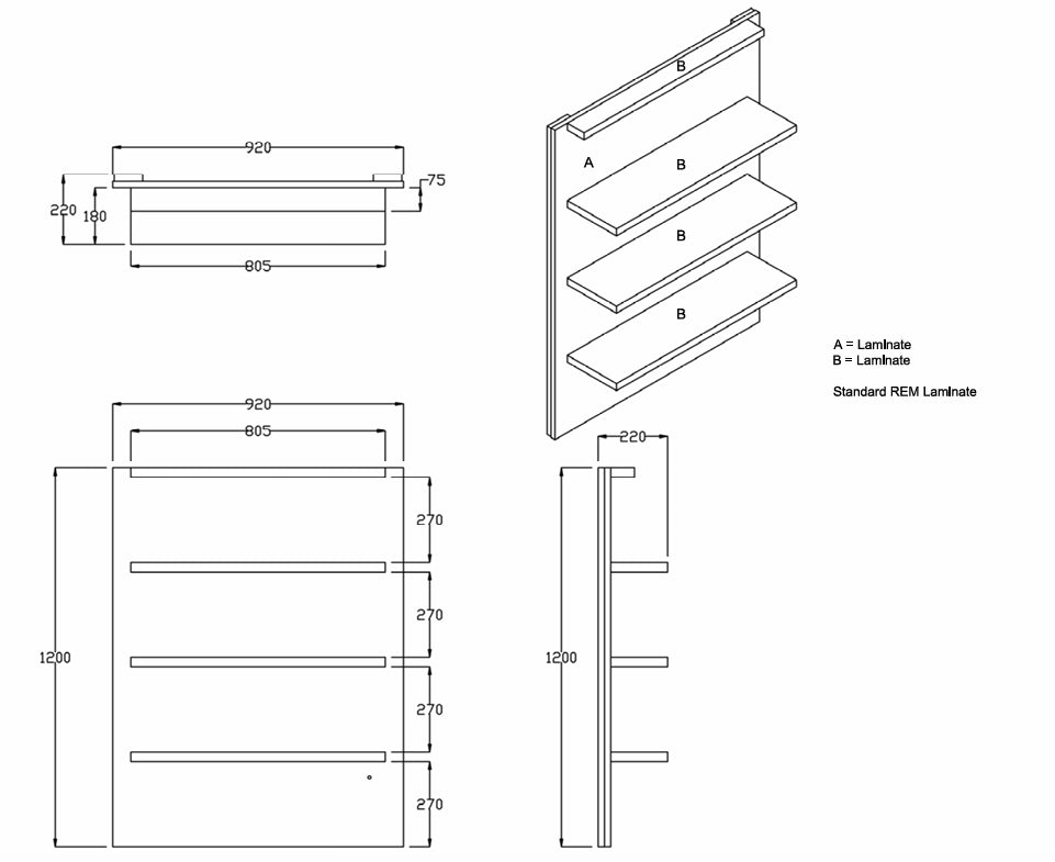 REM Glam LED Light Shelf