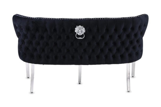 Waiting Chair Diamond Velvet Bench for Beauty Nail Spa Salon
